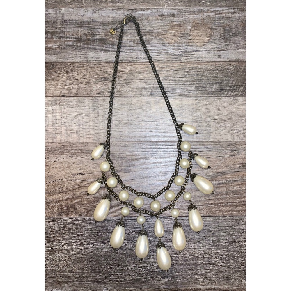 Talbots Acorn Faux Pearl Necklace